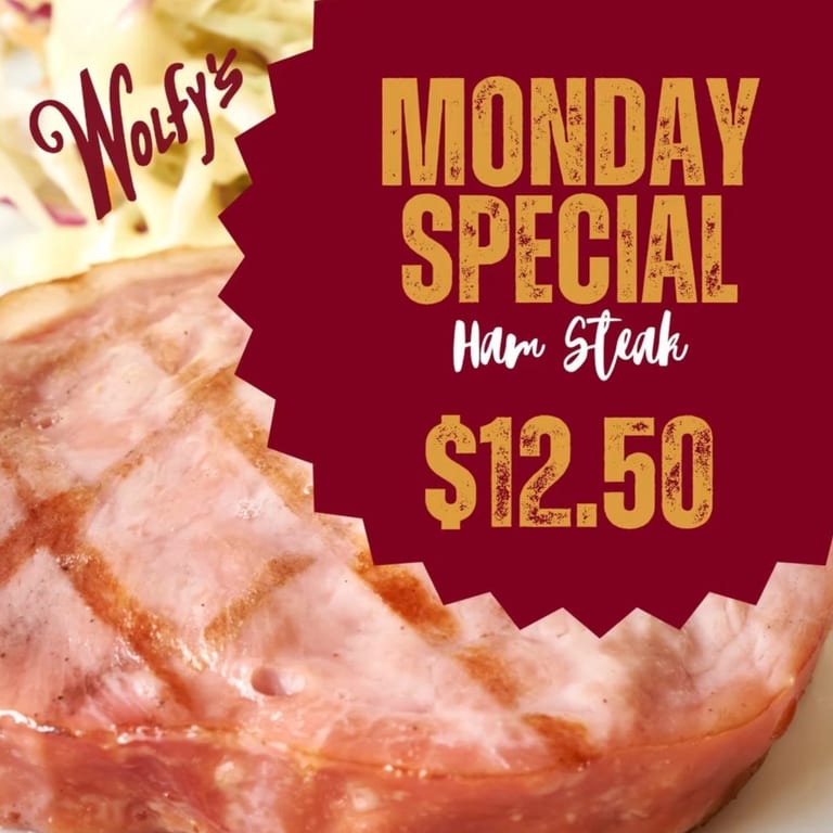 Ham Steak $12.50