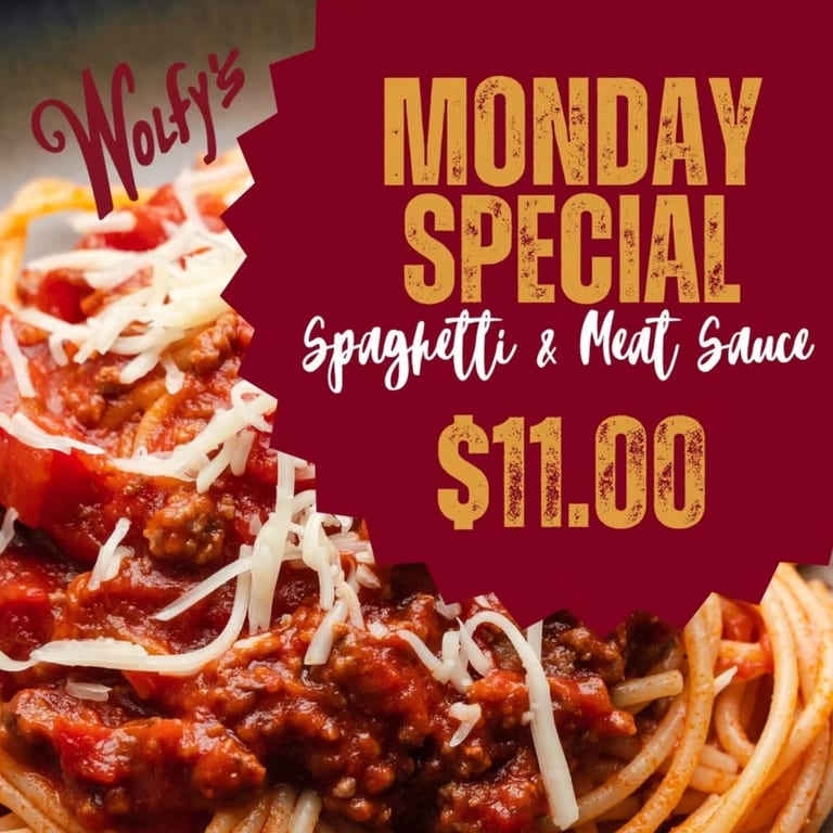 Spaghetti & Meat Sauce $11.00
