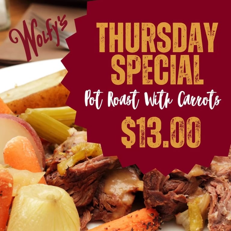 Pot Roast with Carrots $13.00