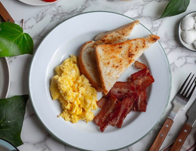 Egg, Toast and Side.